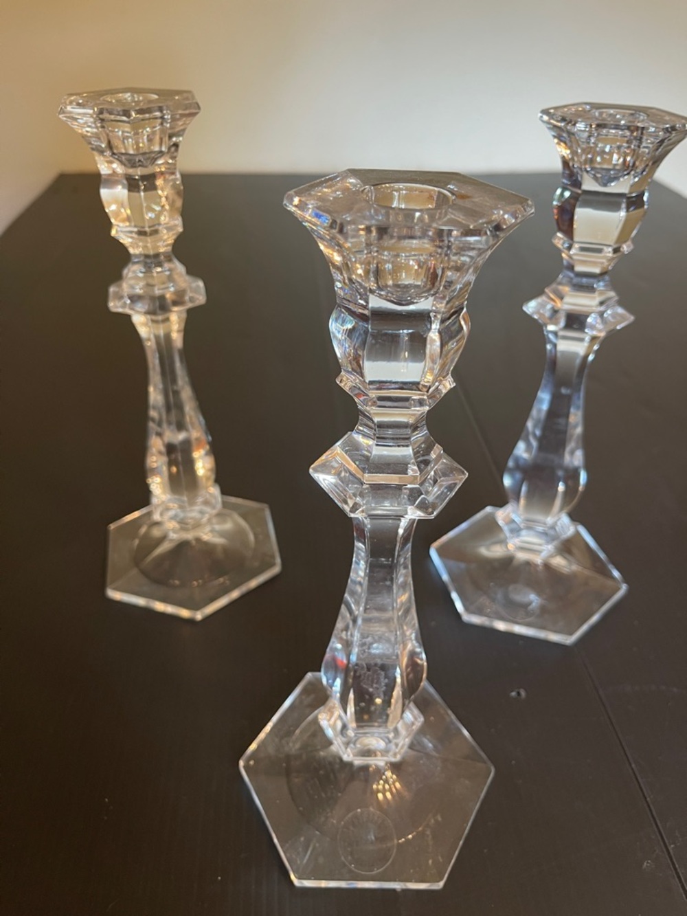 Imperial Full Lead Crystal Candle Sticks
Set of three